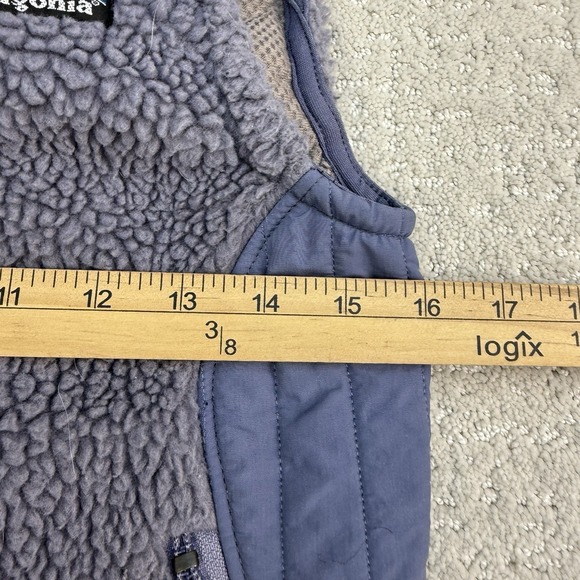 Vintage Patagonia Synchilla Retro-X Vest Womens XS lilac Deep Pile Fleece 23080 - Picture 6 of 10
